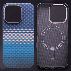 Чехол Original Kevlar Sunset Moonrise 1500D для iPhone 16 Pro Max (Голубой)