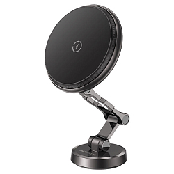Автомобильный держатель AceFast D30 Air Charge Magnetic folding wireless charging car holder 15w на панель black