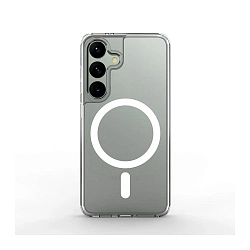 Чехол с поддержкой MagSafe Mossily для Samsung Galaxy S25 Plus прозрачный